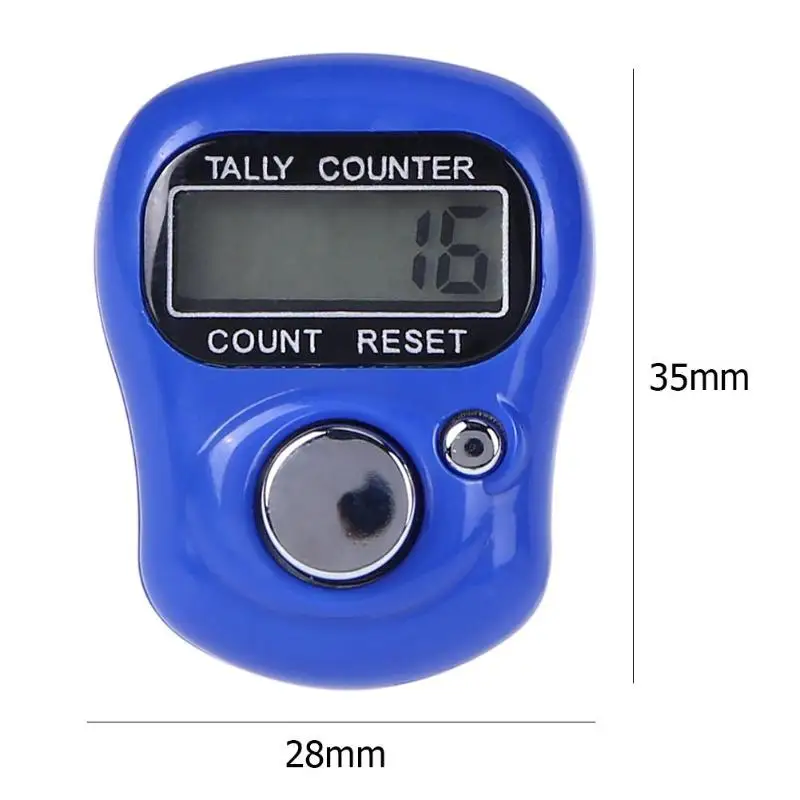 Компактный пластиковый мини-счетчик пальцев, маркер, счетчик пальцев, ЖК-дисплей, электронный цифровой счетчик для любого вязальщика