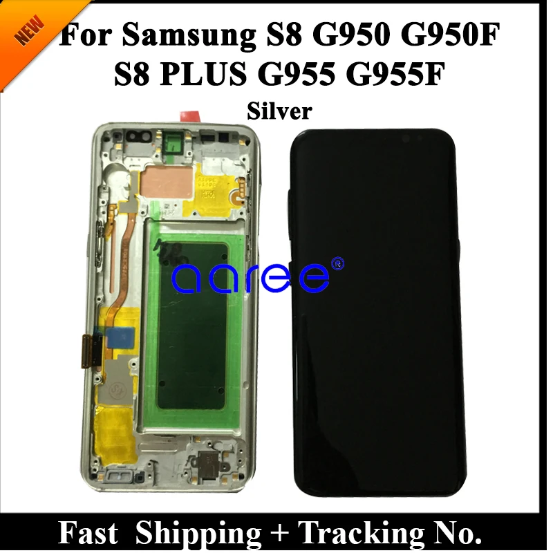 

100% tested Spuer AMOLED LCD For SAMSUNG S8 PLUS G955F LCD for Samsung S8 G950F LCD Screen Touch Digitizer Assembly With frame
