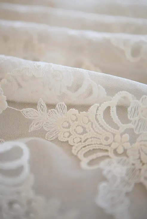 Белое винтажное вышитое кружево, Вышитое газ, кружево, ткань, старинная Свадебная скатерть