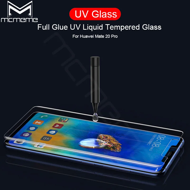 Full Glue UV Nano Liquid Tempered Glass For Huawei Mate 20 Pro Screen Protector 9H 5D Full Cover Glass For Huawei Mate 20 Pro   