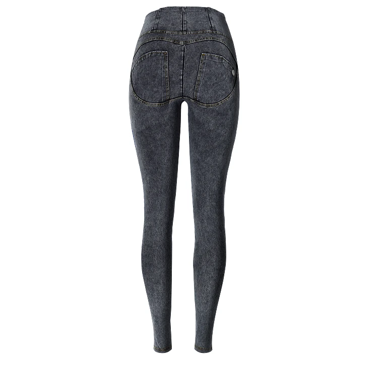 Женские обтягивающие джинсы на молнии с высокой талией, уличная одежда с эффектом пуш-ап, серые узкие брюки со снежинками, эластичные модные джинсы для девушек