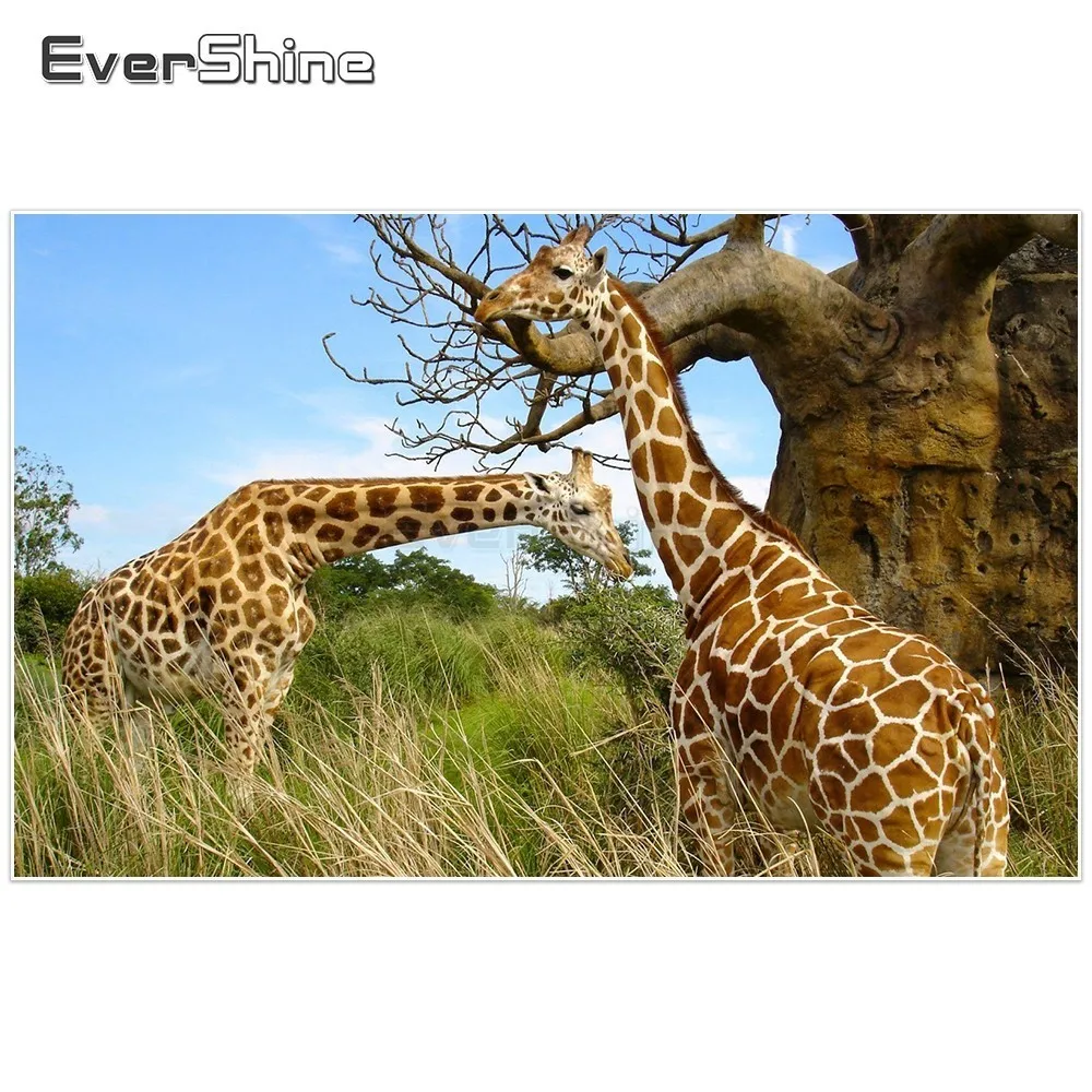 

EverShine Diamond Painting New Arrivals Giraffe Pictures Diamond Mosaic Cross Stitch Diamond Embroidery Full Round Wall Decor