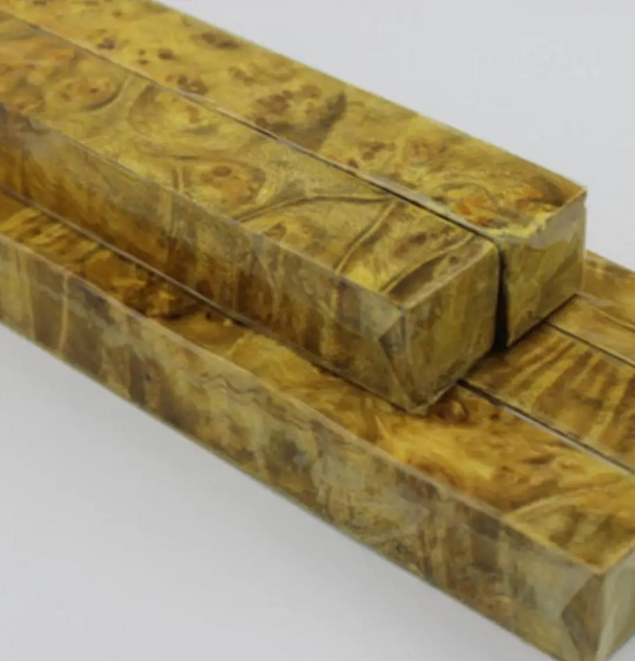 EDC knife DIY knife handle Burma Camphor Burl insulating knife handle material 12x4x3cm-1 piece