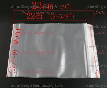 

100Pcs Self Sealing Transprant Zip Lock Plastic Packing Bags 16*23cm ob1011