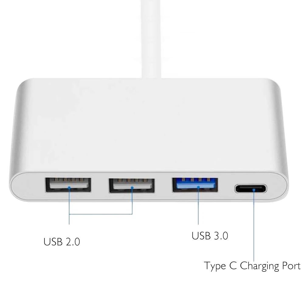 VONETS, 4 в 1, несколько типов C, USB 3,0, USB, 2,0, USB-C, OTG концентратор, зарядное устройство, конвертер, адаптер для MacBook, ноутбука, планшета, ПК