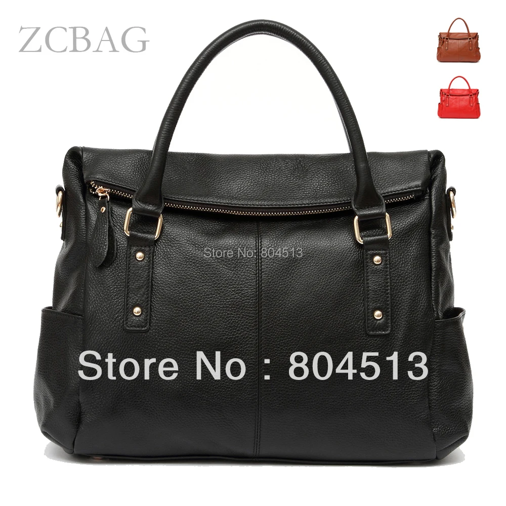 

Trunk Designer 100% Genuine Real Leather Fashion Women Handbag Ladies Business Shoulder Tote Messenger Bag Purse Satchel Black