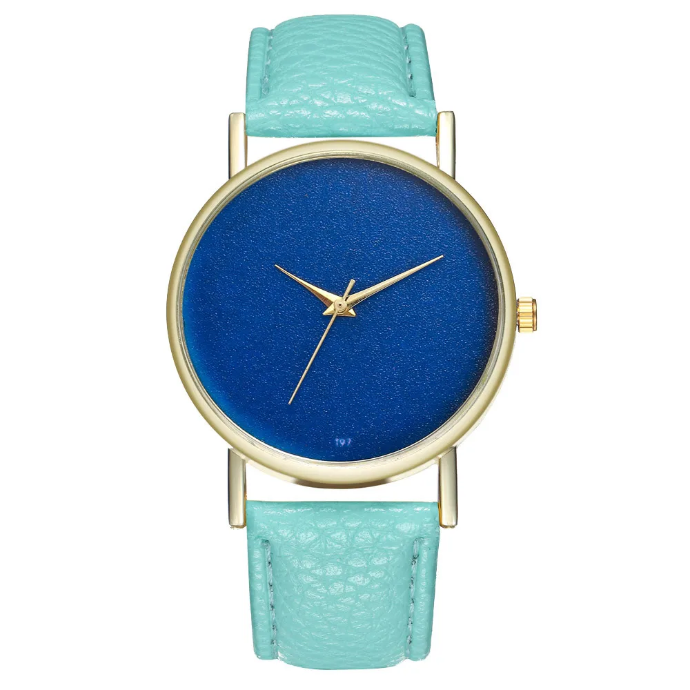 Women's Fashion Casual Leather Strap Analog Round Watch Sleek Minimalist Blue Dial Quartz Watch Vintage Charm Women's Fashion Casual Leather Strap Analog Round Watch Sleek Minimalist Blue Dial Quartz Watch Vintage Charm