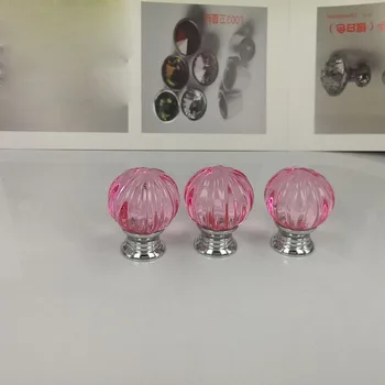 

Crystal pumpkin ball handle Single hole shaped crystal handle Clothes cupboard crystal Multi colored pumpkin Crystal ball handle