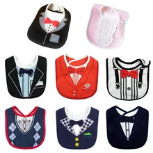 Костюм для новорожденных галстук влажные салфетки съемные водонепроницаемые детские нагрудники Babys Дети ужин нагрудник для кормления слюнявчик полотенце Детский галстук-бабочка джентльмен