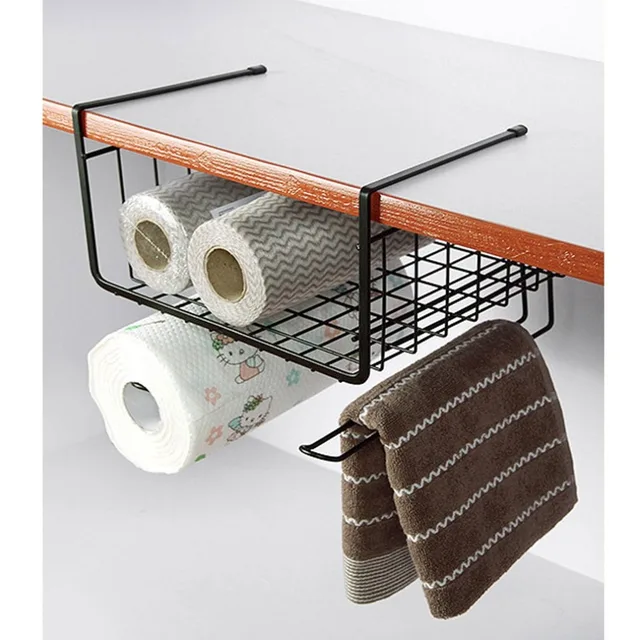 Best Offers Creative Kitchen Cabinet Partition Desk Rack Under Compartment Hanging Basket Storage Wardrobe Finishing Storage Rack