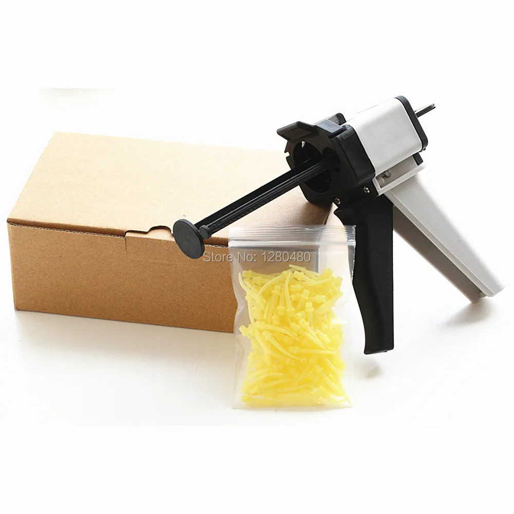 

1Pcs Dental Impression Equipment Mixing 10:1 Dispenser Dispensing Caulking Gun 50ml + 100Pcs Mixing Tips N1 Dentist Materials