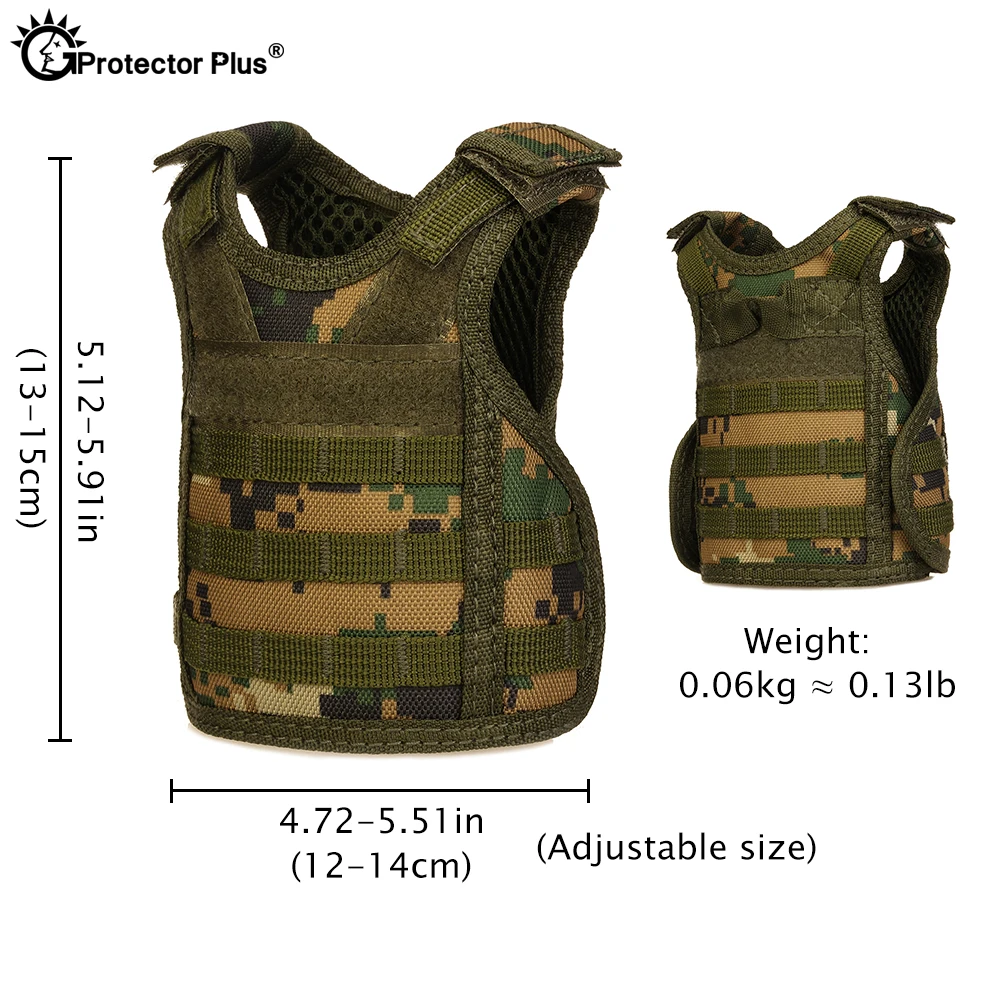 Протектор Плюс Тактический Жилет слой Военная бутылка пива набор мини Molle жилет охотничья бутылка напиток набор регулируемые плечевые ремни
