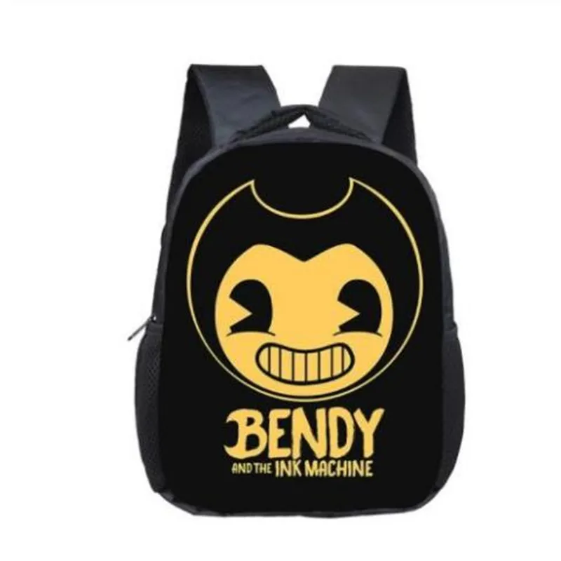 

12 Inch Bendy and The Ink Machine Kindergarten Infantile Small School Bag Cartoon Bookbag Children Baby Toddler Bag Kid Backpack