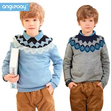 

Anglebay Boys Girl Knitted Kids Pullover Sweater Long Sleeve O Neck Print Winter Warm Wool Casual Unisex Knitwear Kids Sweater