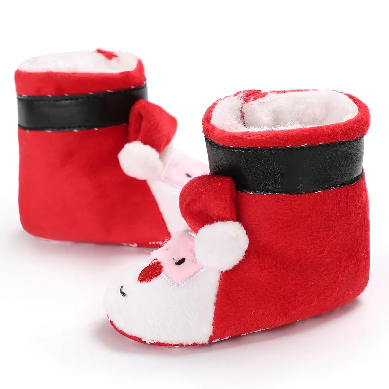 2018 новые детские ботинки мультфильм Санта Клаус обувь первые ходоки зимние супер теплый снежное Booty