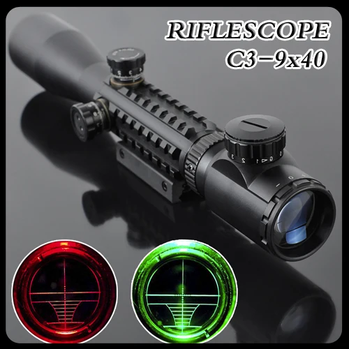 

C3-9X40 LLL Night Vision Rifle Scopes Air Rifle Gun Riflescope Outdoor Hunting Telescope Sight High Reflex SNIPER Sight Gunsight