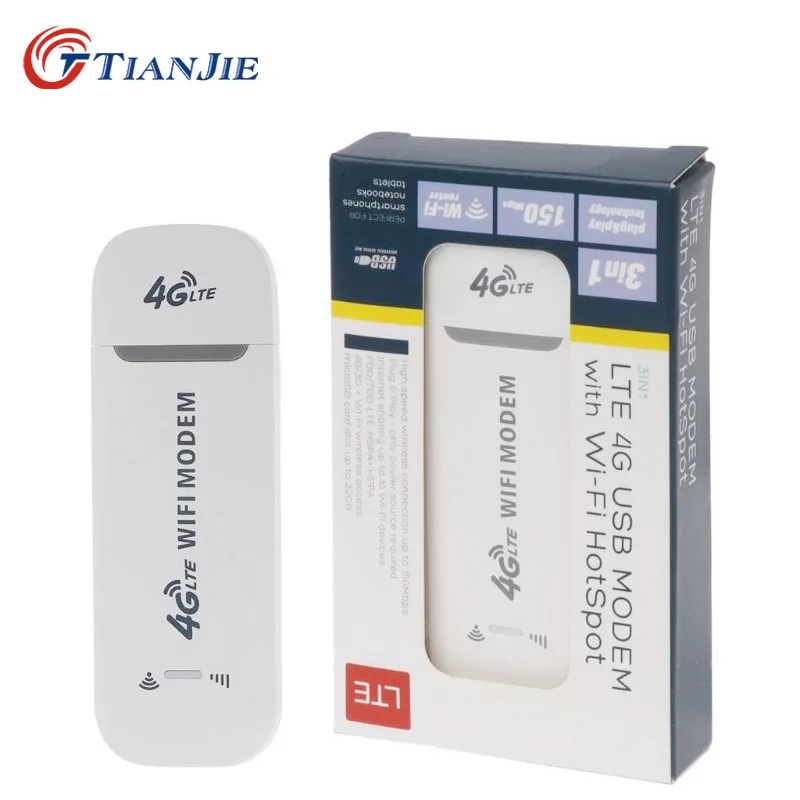 TIANJIE 4G LTE USB wifi модем 3g 4g usb dongle автомобильный wifi роутер 4g lte dongle сетевой адаптер с слотом для sim-карты