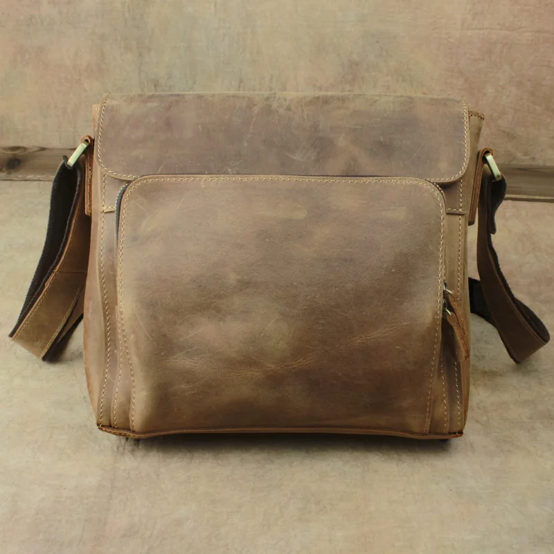 

High quality men 100% genuine leather messenger bag cow leather handmade vintage cross-body bag CLASSIC shoulder bags for men