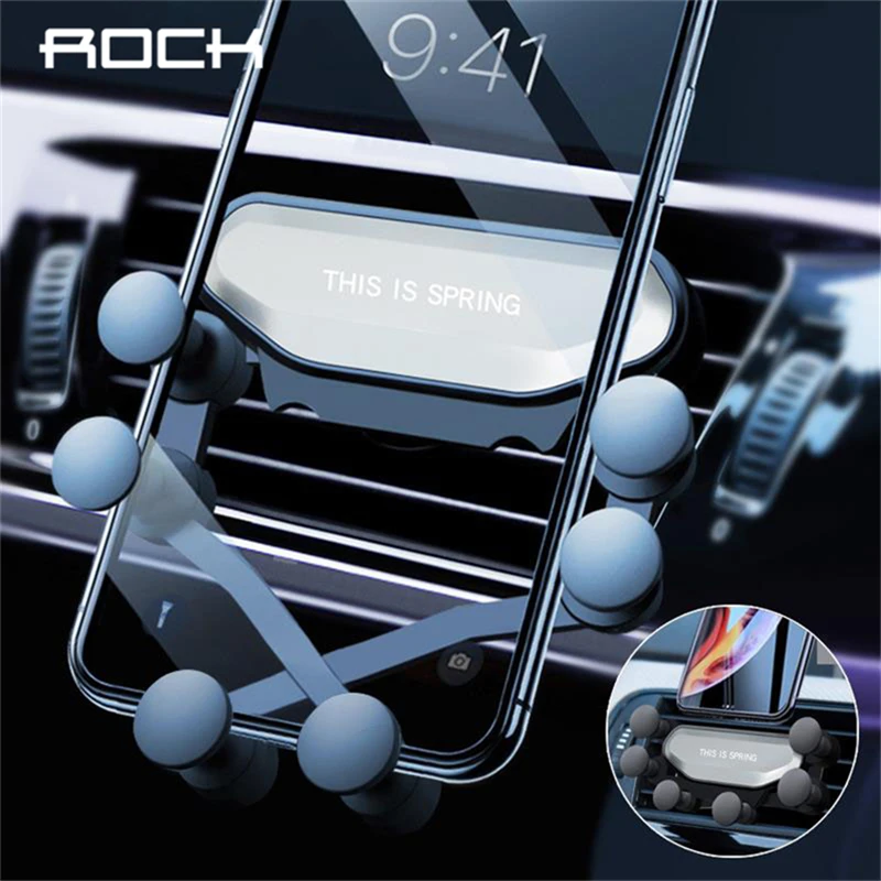 

ROCK Gravity Car Phone Holder 360 GPS Air Vent Mount For iPhone Samsung Xiaomi Telefon Cell Soporte Movil Suporte Porta Celular