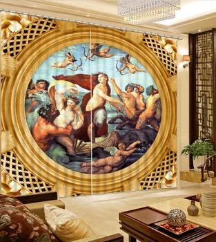 

3D Curtains Custom European angel Curtains For Living room Bedroom Modern Living Room Curtains Window Decoration Luxury Home