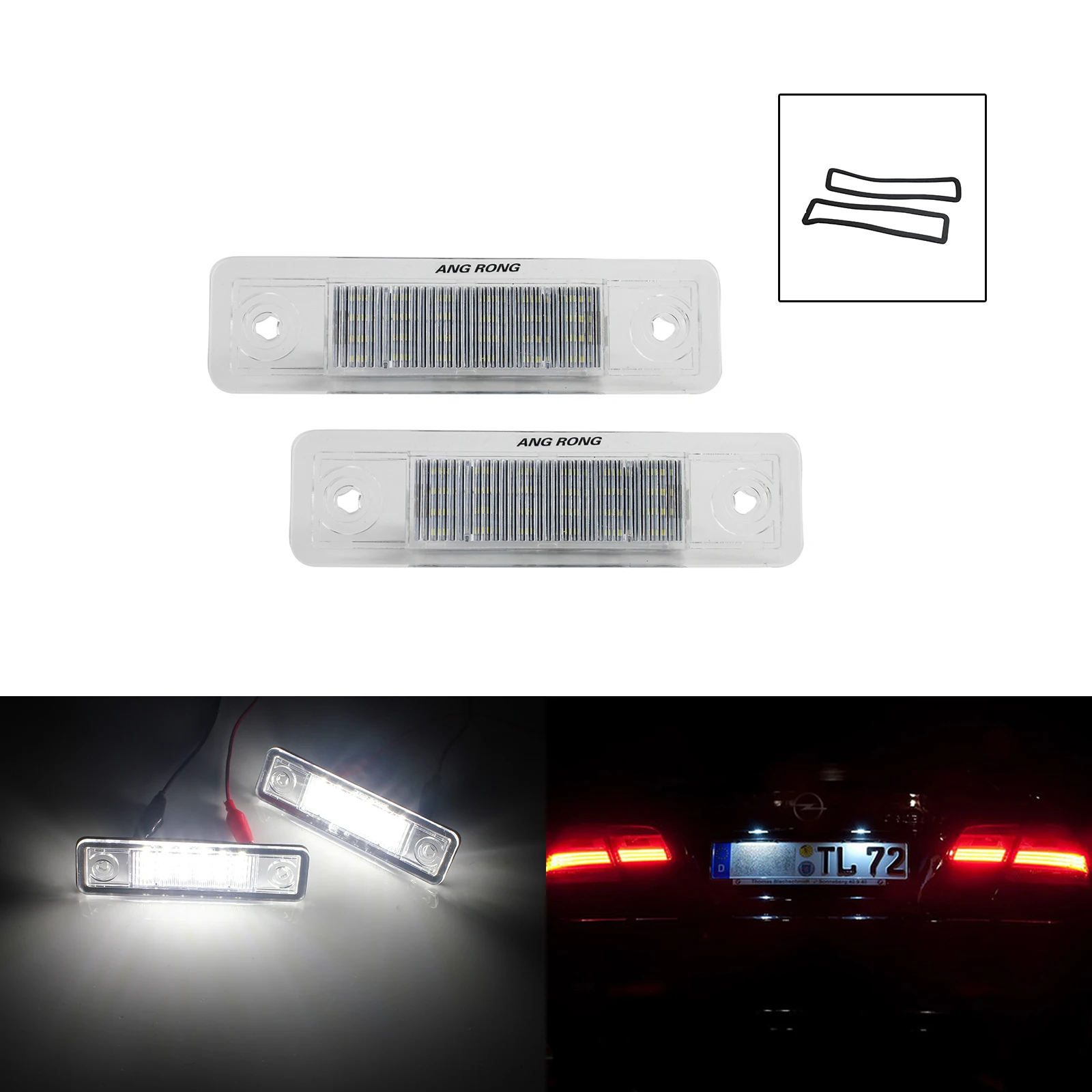 ANGRONG 2X LED License Number Plate Light No Error For Vauxhall Opel Speedster Signum VX220 | Автомобили и мотоциклы