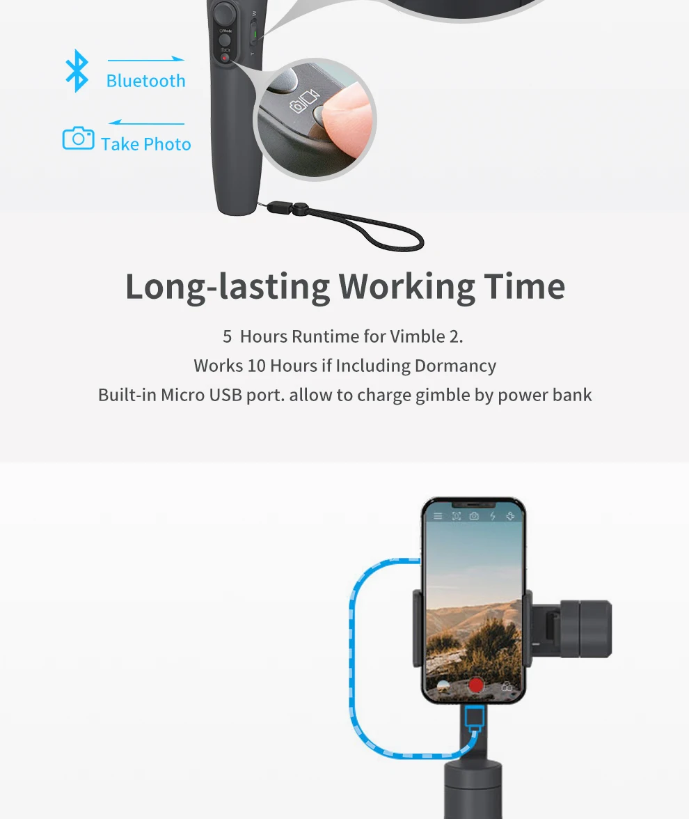 FeiyuTech Vimble c Vimble 2 3 оси ручной смартфон Gimbal стабилизатор для отслеживания лица для iPhone HUAWEI Mi 5 ручка Gopro 5/4/3