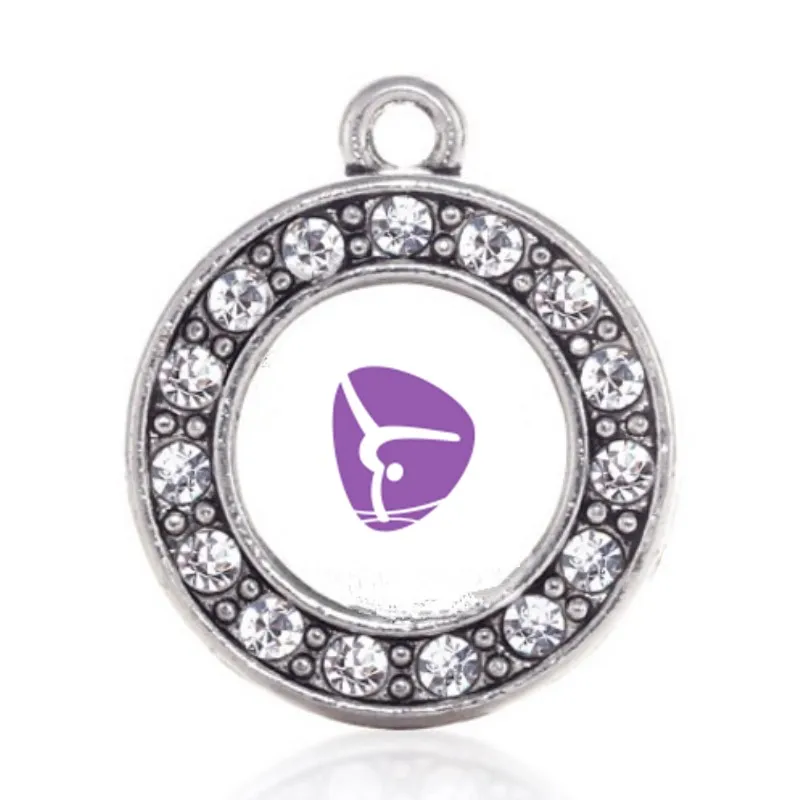 

gymnastics CHARM for making antique silver plated jewelry