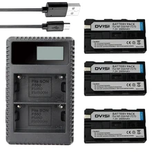 Dvisi 3 шт. NP-F550 NP-F570 f570 + ЖК-дисплей USB двойной Зарядное устройство для Sony CCD-SC5 ccd-sc100 ccd-tr910 dcr-trv315 dcr-vx2000 mvc-fd95