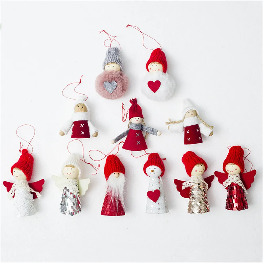 

2018 Navidad Angel Christmas Tree Ornament Xmas Hanging Pendant Dolls Christmas Home Holiday Decoration as Kids Gifts