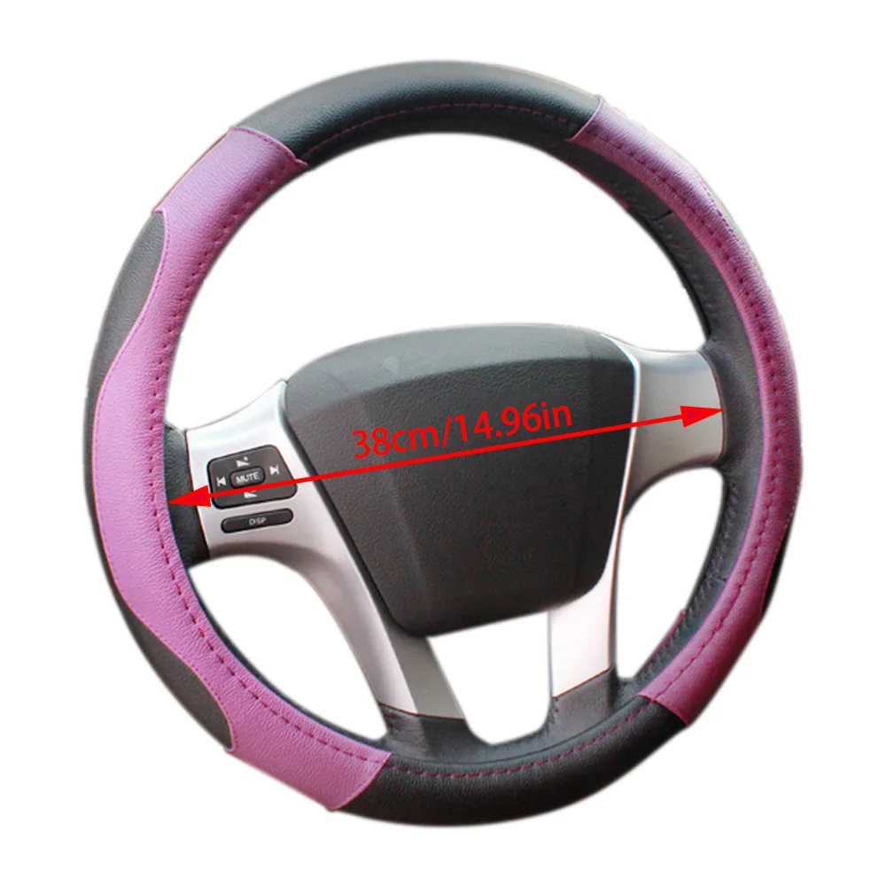 FLY5D Car Steering Wheel Cover PU leather Auto Covers Protector Fit For Most Cars Breathability Interior Accessories | Автомобили и