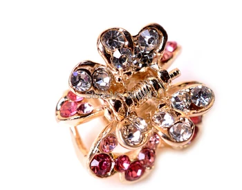 

Fashion crystal women Hair Claws heart hairpin small Hair Claws D3338 6pcs