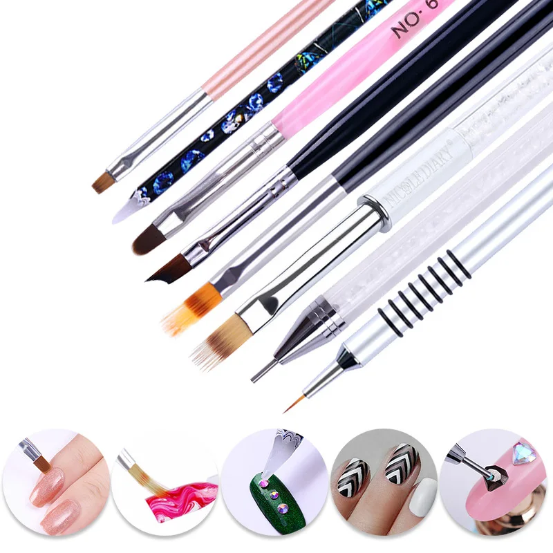 Buy 1 Pc UV Gel Liner Brush Painting Pen Gradient