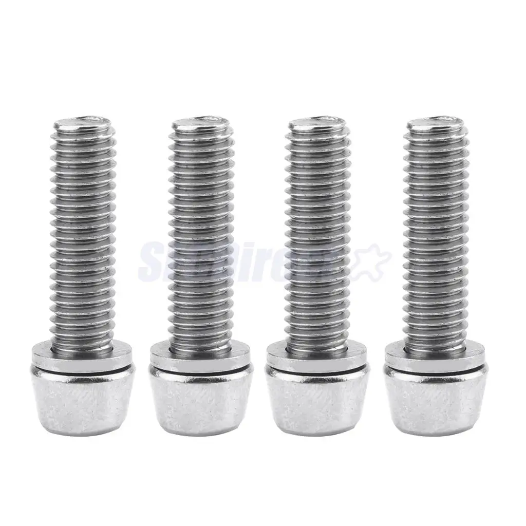 8pcs Bicycle Stem Screws Water Bottle Cage Bolts Socket Screws Silver M5 M7