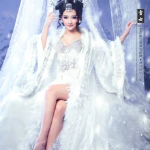 Xue Nv лиса красота белая лиса Фея костюм с мехом пальто наряд для фотографий для Женщин тарелка красота серии