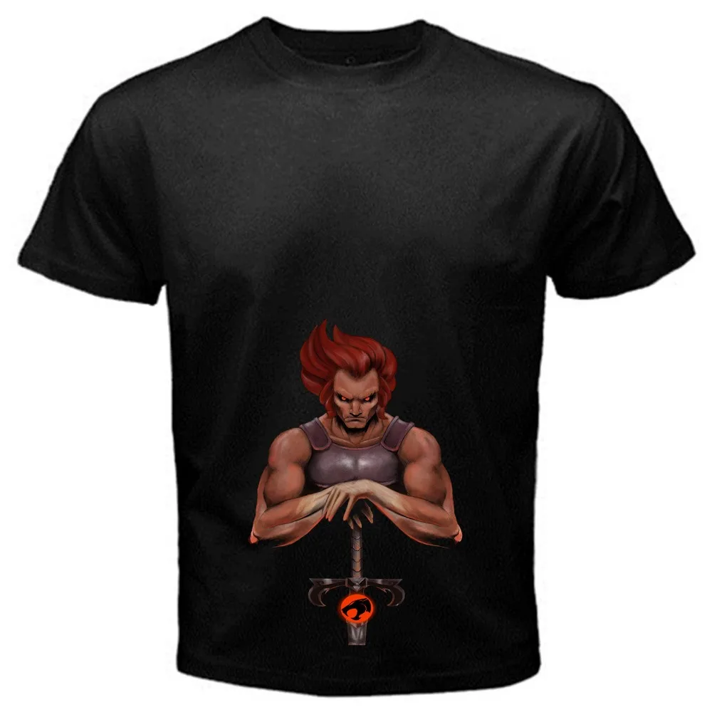 

3D Print T Shirt Cotton Tops Tee Lion-o 2 Thundercats cartoon classic tv series T-Shirt Black Basic Tee panthro