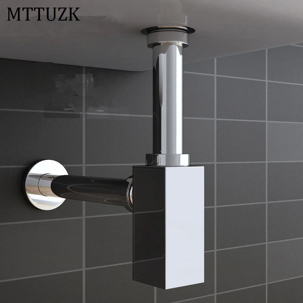 MTTUZK High Quality Brass Chrome Plated Wall Mounted Drain Deodorant