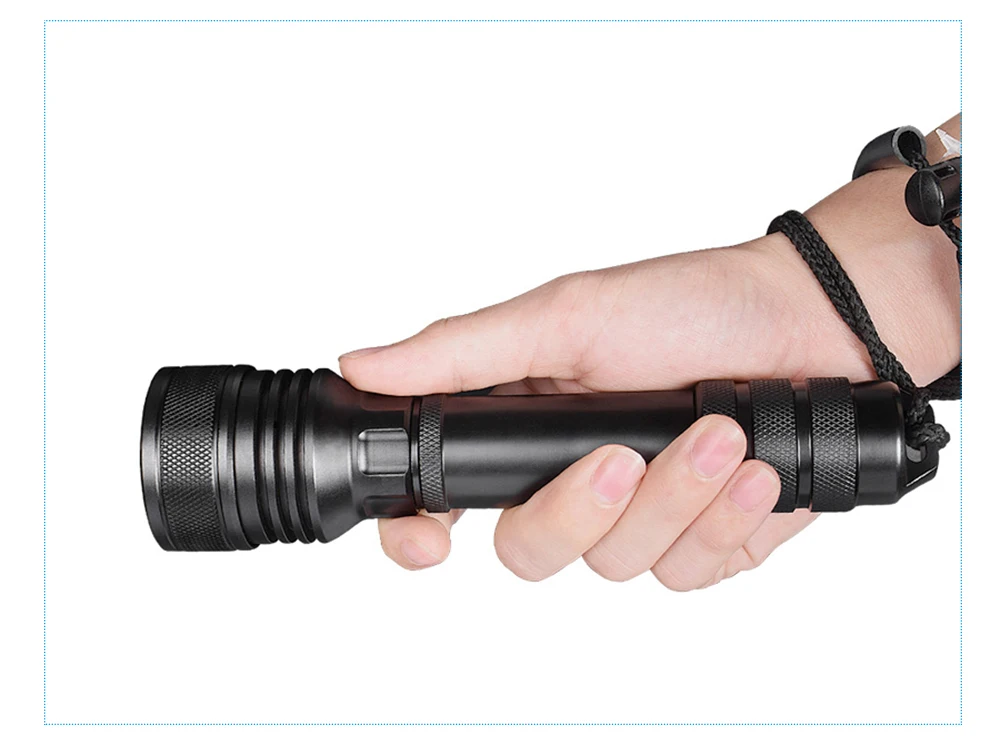 Светодиодный фонарик для дайвинга профессиональный фонарик для дайвинга 2000 люмен CREE XHP-50 подводный 150 м Водонепроницаемый 18650 DIV02 pro