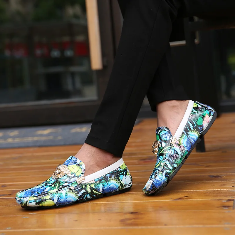 

HOT New Fashion Wild Casual Shoes Men High Quality Soft Comfort Simple Light Non-slip Night Club Peas Shoes Driving Shoes