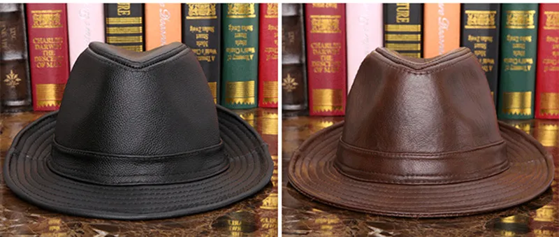 XdanqinX новые мужские шляпы из натуральной кожи, зимние шапки из воловьей кожи, джазовые шляпы высокого качества, элегантные модные женские брендовые кепки