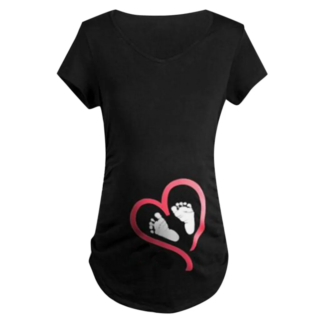 

Maternity T-shirt 2019 New Women Short Sleeve Maternity Blouse Digital Printed Pregnancy Lady Tops T-Shirt Maternity Tops 2019