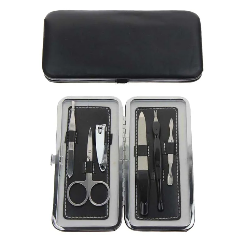 

6Pcs/Set 15*7cm Large Big Luxury Professional Travel Manicure Pedicure Set Nail Care Set Kit Tool For Man Male Gift