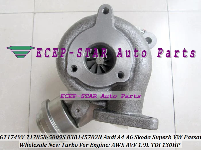 GT1749V 717858-5008S 717858-5009S 038145702N for AUDI A4 A6 SKODA Superb VW PASSAT TDI 1.9L 130HP AWX AVF turbocharger (5)