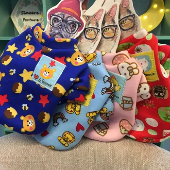

Lovely Winter Dog Pajamas Cartoon Lion Rabbit Bear Duck Style Dog Clothing Small Dog Clothing Pet Overalls Four Colors Available