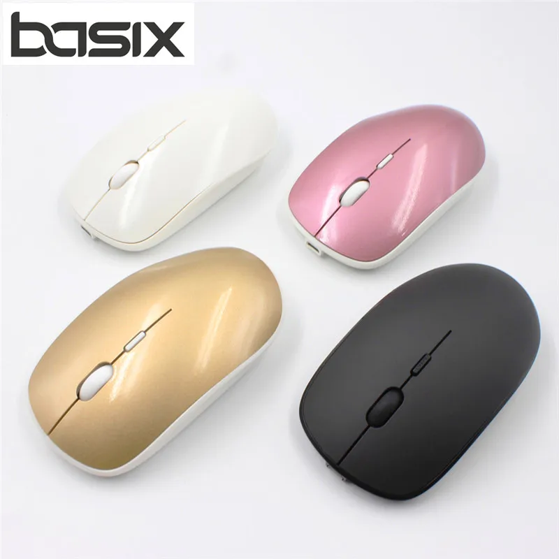 

basix Silent Mouse 2.4Ghz Wireless Optical Mouse Mute Silent Click Mini Noiseless Mice 1200 DPI for Mac PC Laptop Computer