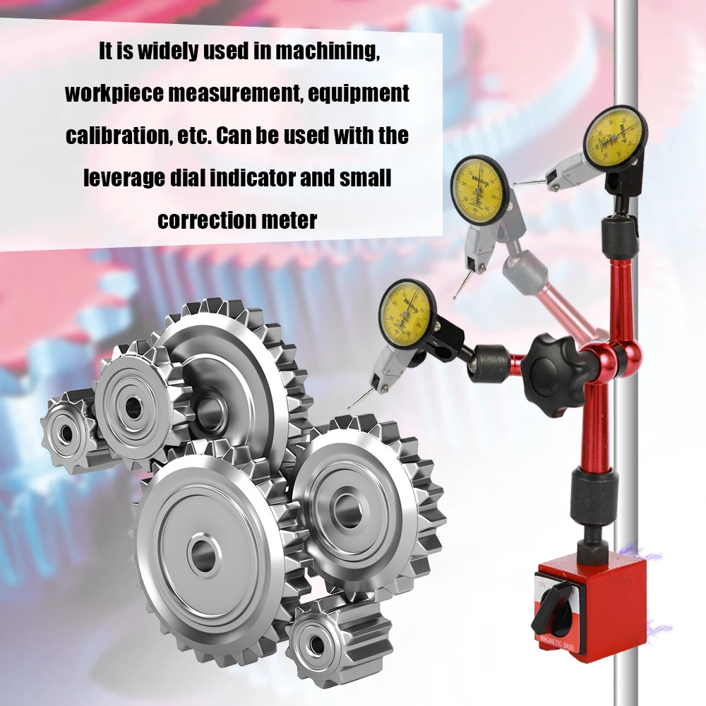 

Zinc Alloy Mini Flexible Magnetic Base Holder Stand Bracket Tool for Leverage Dial Indicator Dial Test Indicator Tool