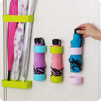 

Practical Self-adhesive umbrellas draining rack wall shelf debris Sundries Magazine storage rack organizer