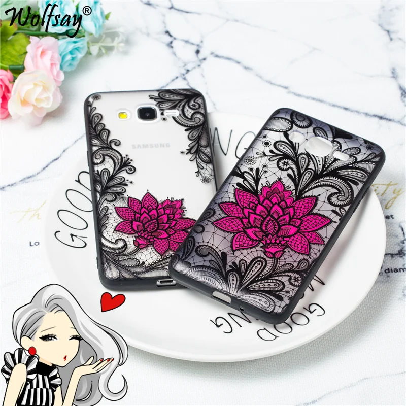 3D Flower Case For Samsung Galaxy Grand Prime G532F Soft Edge Hard Back Cover J2 Fundas Women |