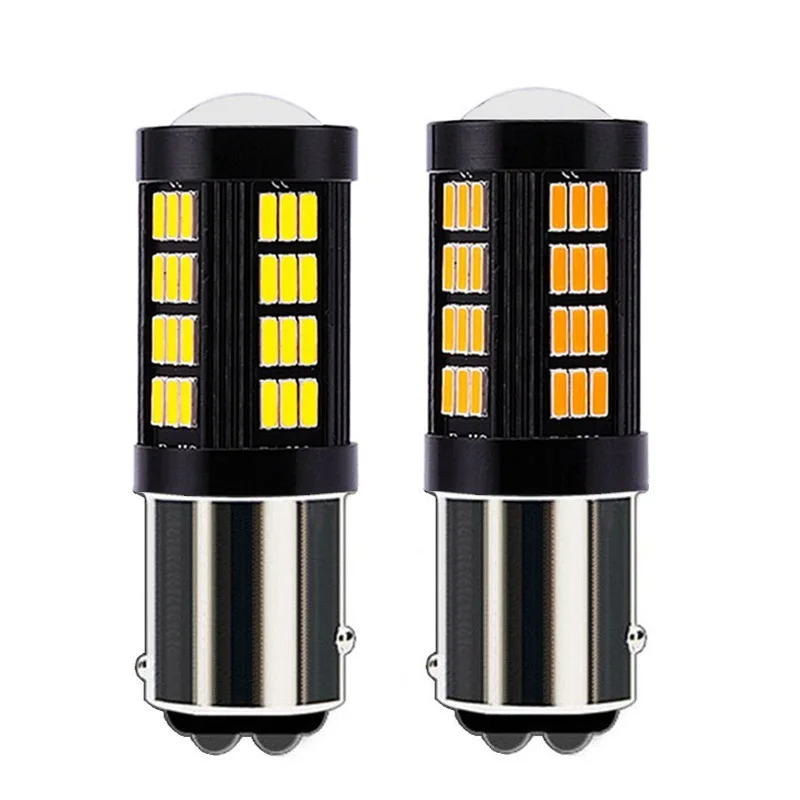 

2Pcs 1157 P21/5W BAY15D Super Bright 1200Lm 66 LED Auto Turn Signal Bulbs Car Brake Light Rear Fog Lamps Daytime Running Lights