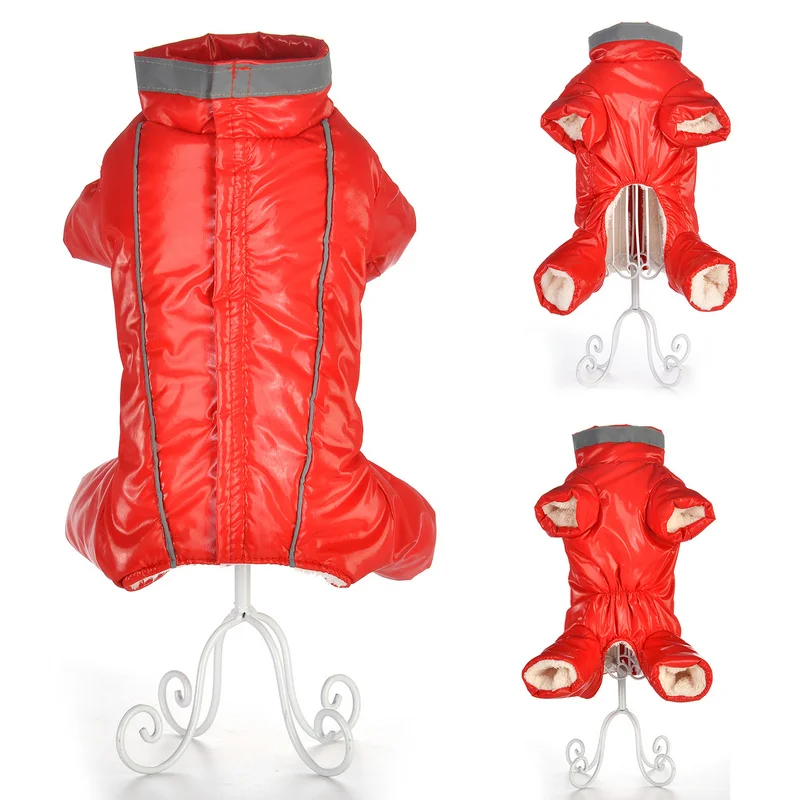 Зимняя одежда для собак, светоотражающая водонепроницаемая куртка для собак, теплый флисовый комбинезон для щенков, чихуахуа, одежда для французского бульдога