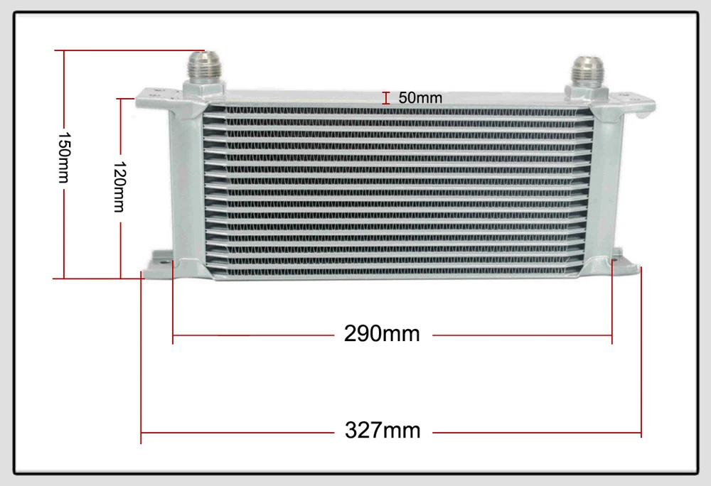 AN10 Масляный радиатор комплект 16 рядов трансмиссионный масляный радиатор+ адаптер масляного фильтра+ нейлоновый плетеный шланг из нержавеющей стали с наклейкой PQY+ коробка